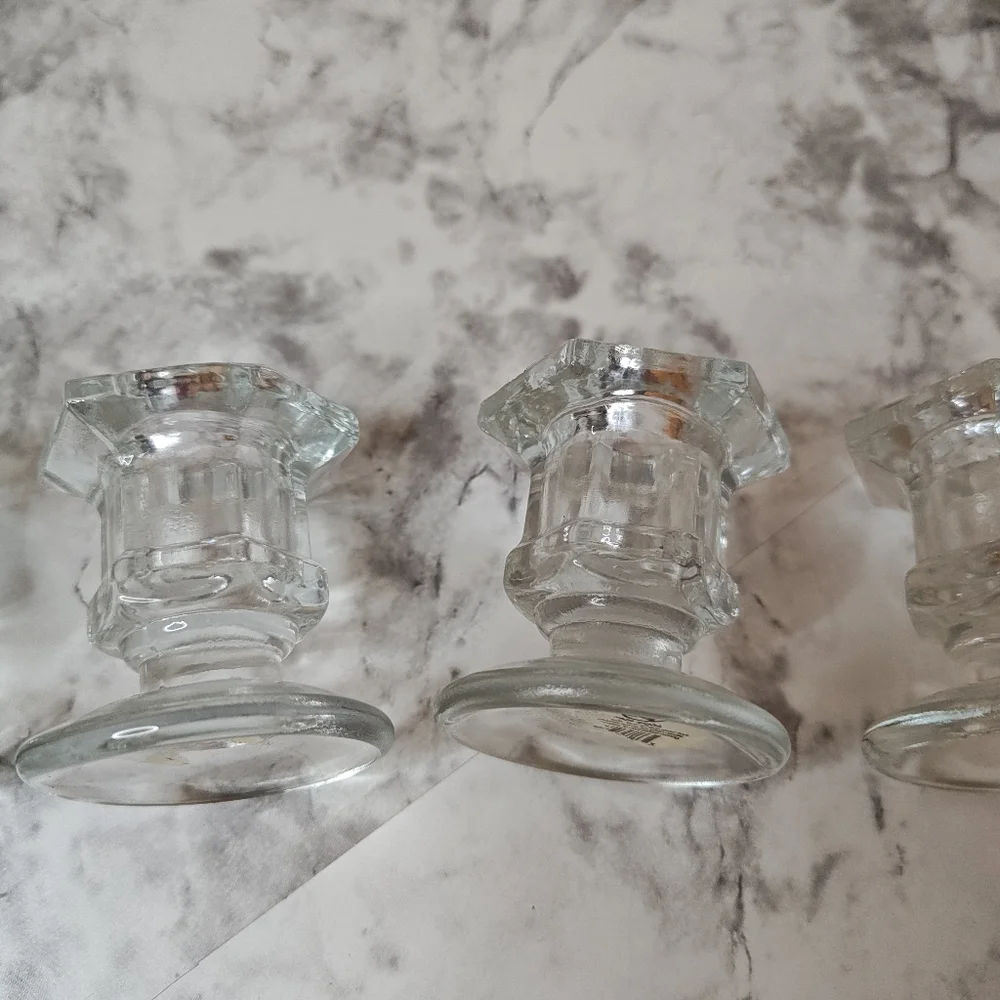 Glass Candle Votive Tealight Candlestick Holder Set Of 5
